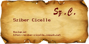 Sziber Cicelle névjegykártya