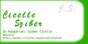 cicelle sziber business card